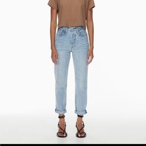 Denim Forum Light Blue High-Rise Straight Jeans